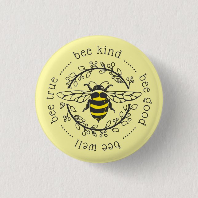 Bee Attitudes 1 Inch Round Button (Front)