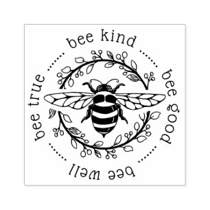 Bee Attitudes Rubber Stamp