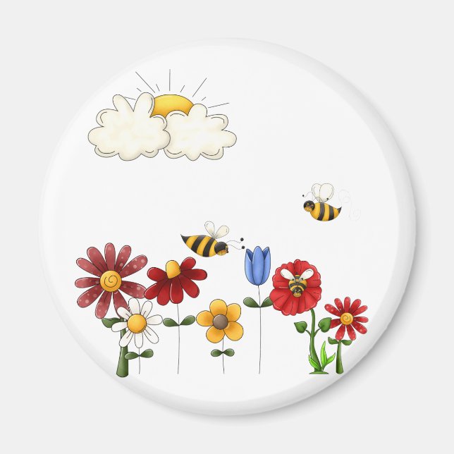Bee-autiful Gardens Magnet (Front)