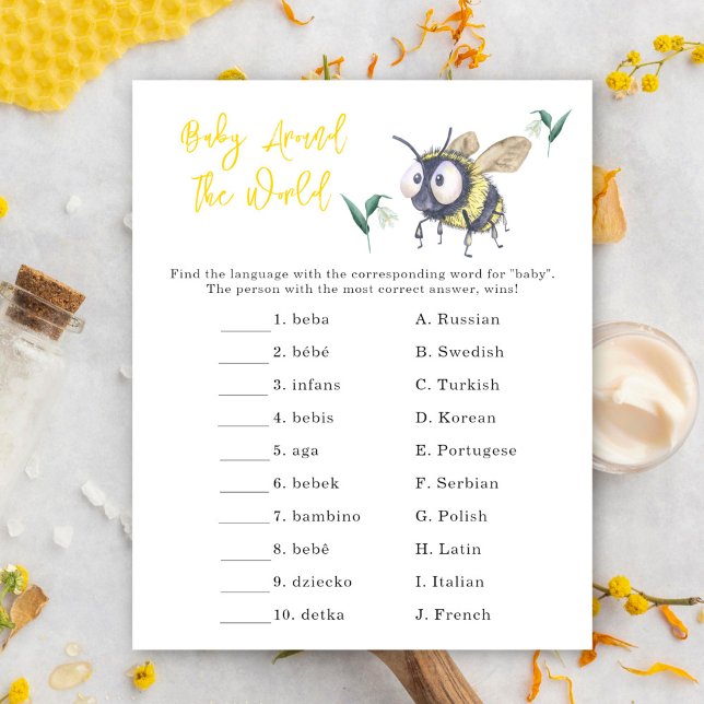 Bee - Baby around the world game (Creator Uploaded)