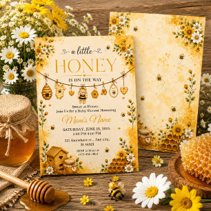 Bee Baby Shower A Little Honey Is On The Way Invitation