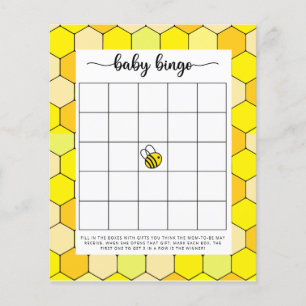 Bee Baby shower bingo game