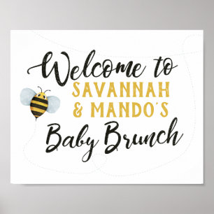 Bee Baby Shower Brunch Welcome Sign