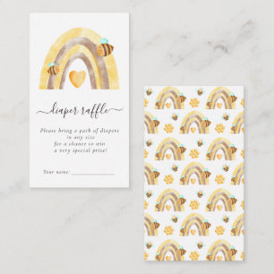 Bee Baby Shower Diaper Raffle Enclosure Card
