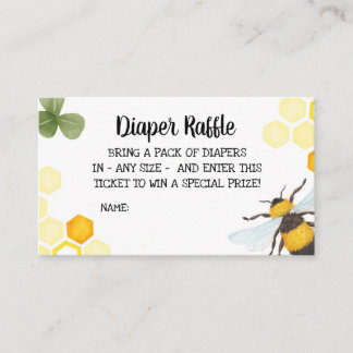 Bee Baby Shower Diaper Raffle Insert Mommy to Bee