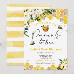 Bee Baby Shower Gender Neutral Parents To Bee Baby Invitation