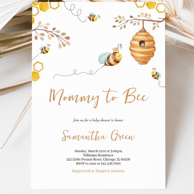 Bee Baby Shower Invitation (Creator Uploaded)