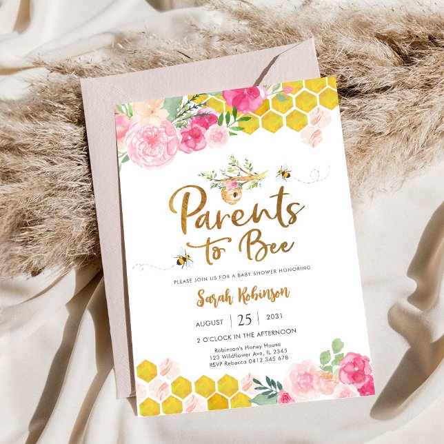 Bee Baby Shower Invitation (Creator Uploaded)