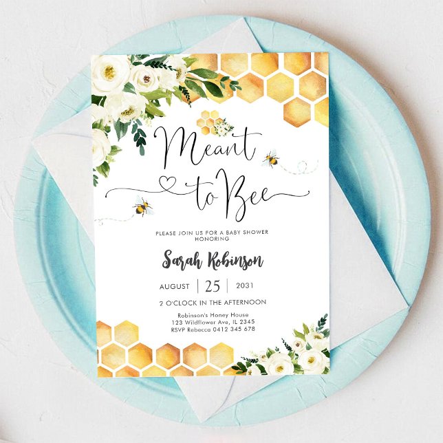 Bee Baby Shower Invitation (Creator Uploaded)