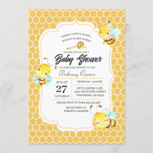 Bee Baby Shower Invitation