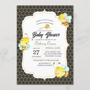 Bee Baby Shower Invitation