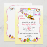 Bee Baby Shower Invitation for Girl