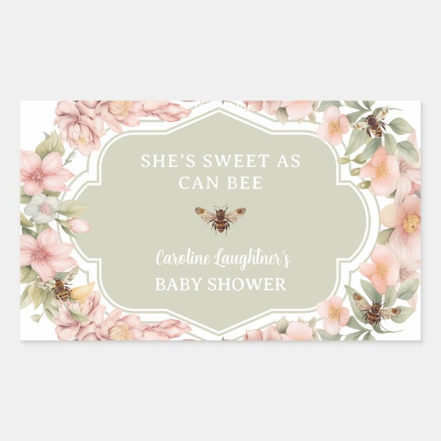 Bee Baby shower Miel Faveur Étiquette (Devant)