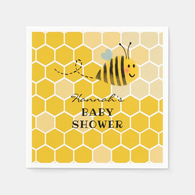 Bee Baby Shower Napkin (Front)