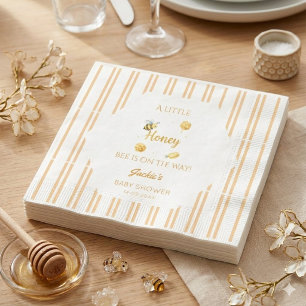 Bee Baby Shower Napkins, Watercolor Bumblebee  Napkin