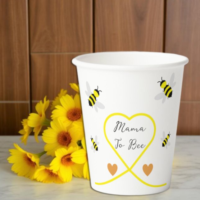 Bee Baby Shower Paper Cups (Creator Uploaded)