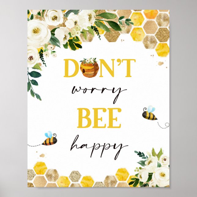 Bee Baby Shower Party Sign Mommy To Bee Decor Sign (Front)