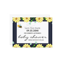 Bee Baby Shower Save the Date