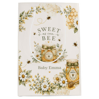 Bee Baby Shower Sweet As Can Bee Gender Neutral Medium Gift Bag