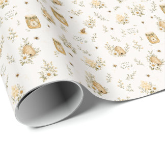 Bee Baby Shower, Sweet As Can Bee Wrapping Paper