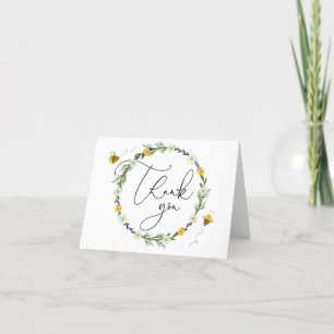 Bee Baby Shower Thank You Card