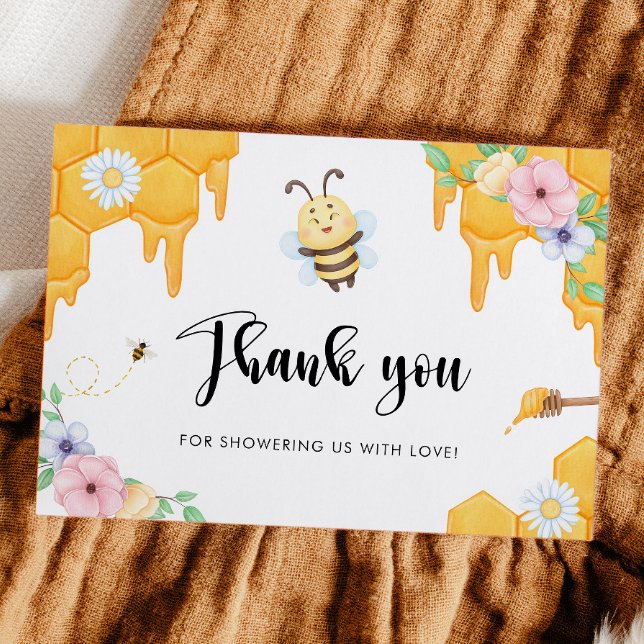 Bee Baby Shower Thank you Card (Creator Uploaded)