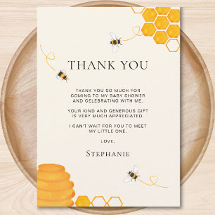 Bee Baby Shower Thank You Card
