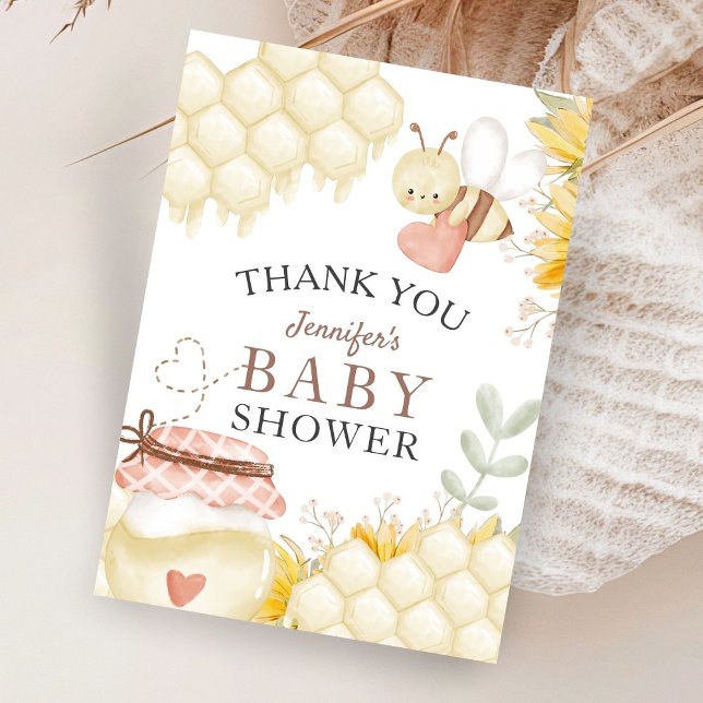 Bee Baby Shower Thank You Cards (Creator Uploaded)