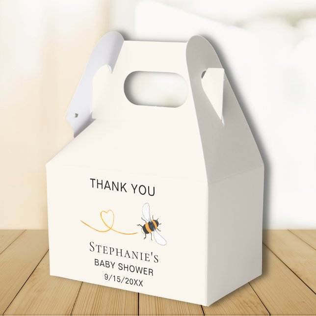 Bee Baby Shower Thank You Favor Box (Creator Uploaded)