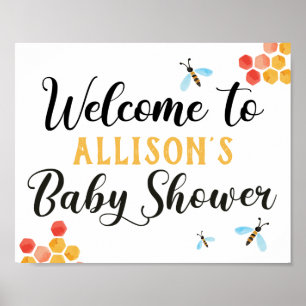 Bee Baby Shower Welcome Sign