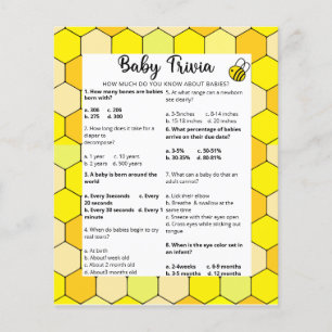 Bee Baby Trivia   Baby Shower Game