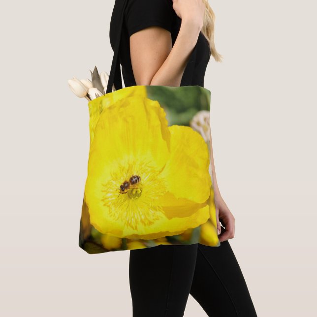 Bee Bathed in Yellow  Tote Bag (Close Up)