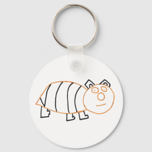 Bee Bear 5.7 cm Basic Button Key Ring
