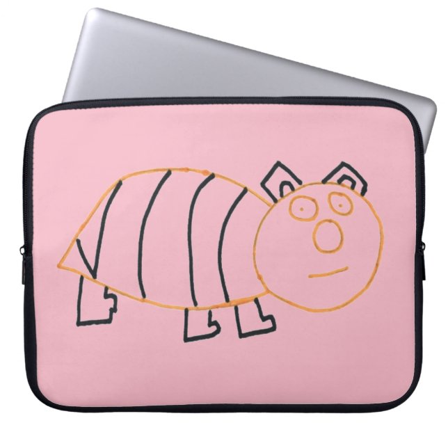 Bee Bear Laptop Sleeve (Front)