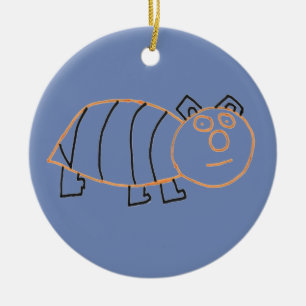 Bee Bear Round Ornament