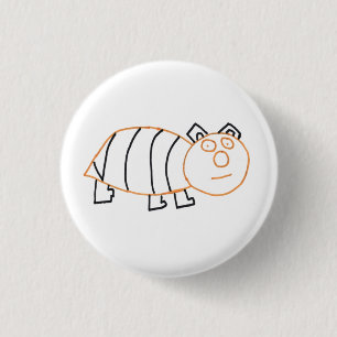 Bee Bear Small, 3.2 cm (1.25") Round Badge 1 Inch Round Button