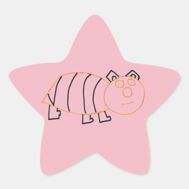 Bee Bear Star Sticker (Front)