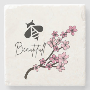 bee beautifull stone coaster