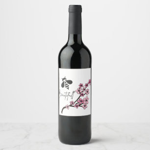 bee beautifull wine label
