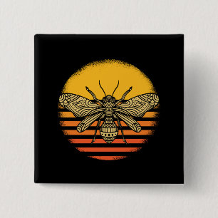 Bee Beekeeper Beekeeping Retro Gift 2 Inch Square Button