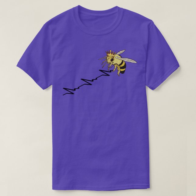 Bee Beekeeping Heartbeat T-Shirt (Design Front)