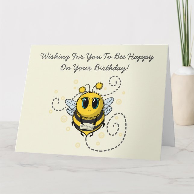 Bee Birthday Card (Front)