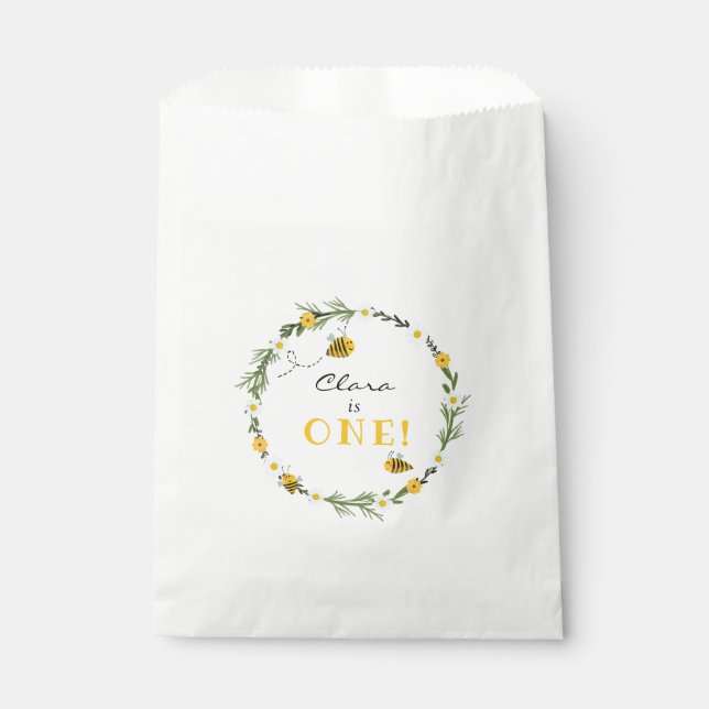 Bee Birthday Favour Bag (Front)