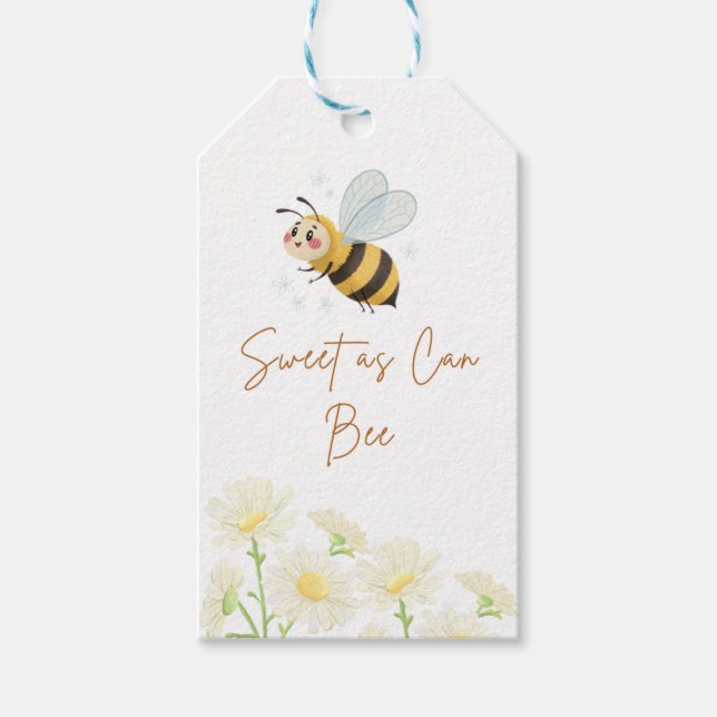Bee Birthday Gift Tags (Front)