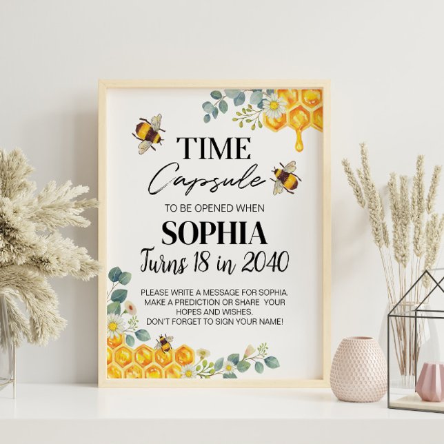 Bee Birthday Time Capsule sign (Creator Uploaded)