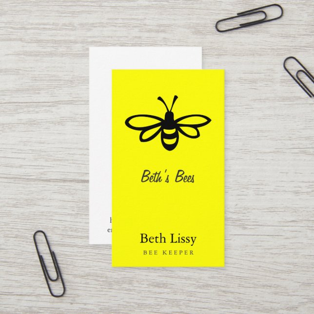 Bee [black] business card (Front/Back In Situ)