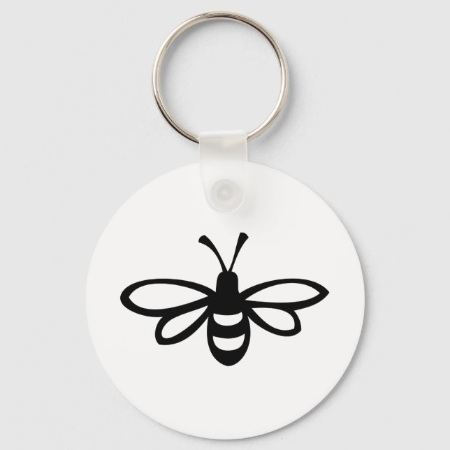 Bee [black] keychain (Front)