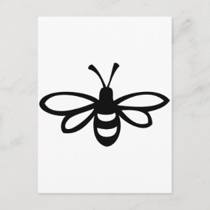 Bee [black] postcard