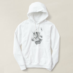 Bee Black White Abstract Tribal Tattoo Art Hoodie