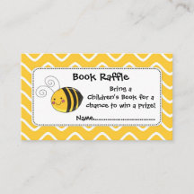Bee Book Raffle Tickets, Baby Shower Game